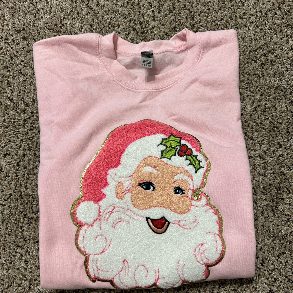 Gildan Pink Santa Sweatshirt